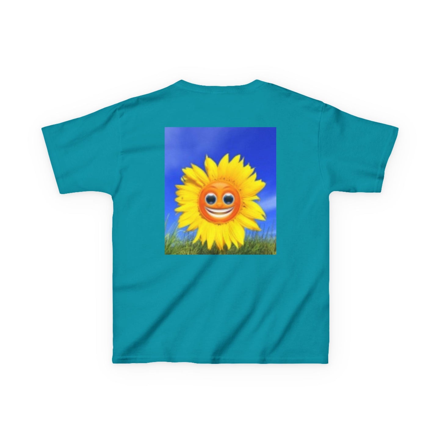 Kids Emoji Happy Sun Black Cat T-shirt