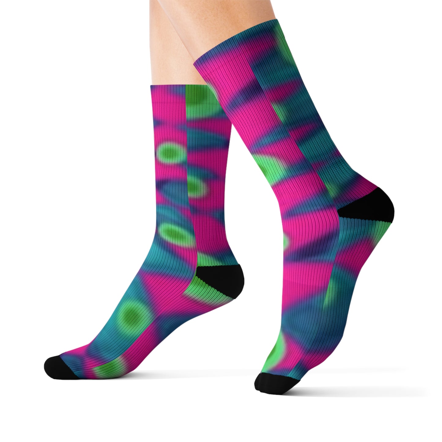 Vibrant Patterned Socks, Colorful Cool Socks for Everyday Wear, Unique Gift Ideas for Birthdays & Holidays, Sublimation Socks