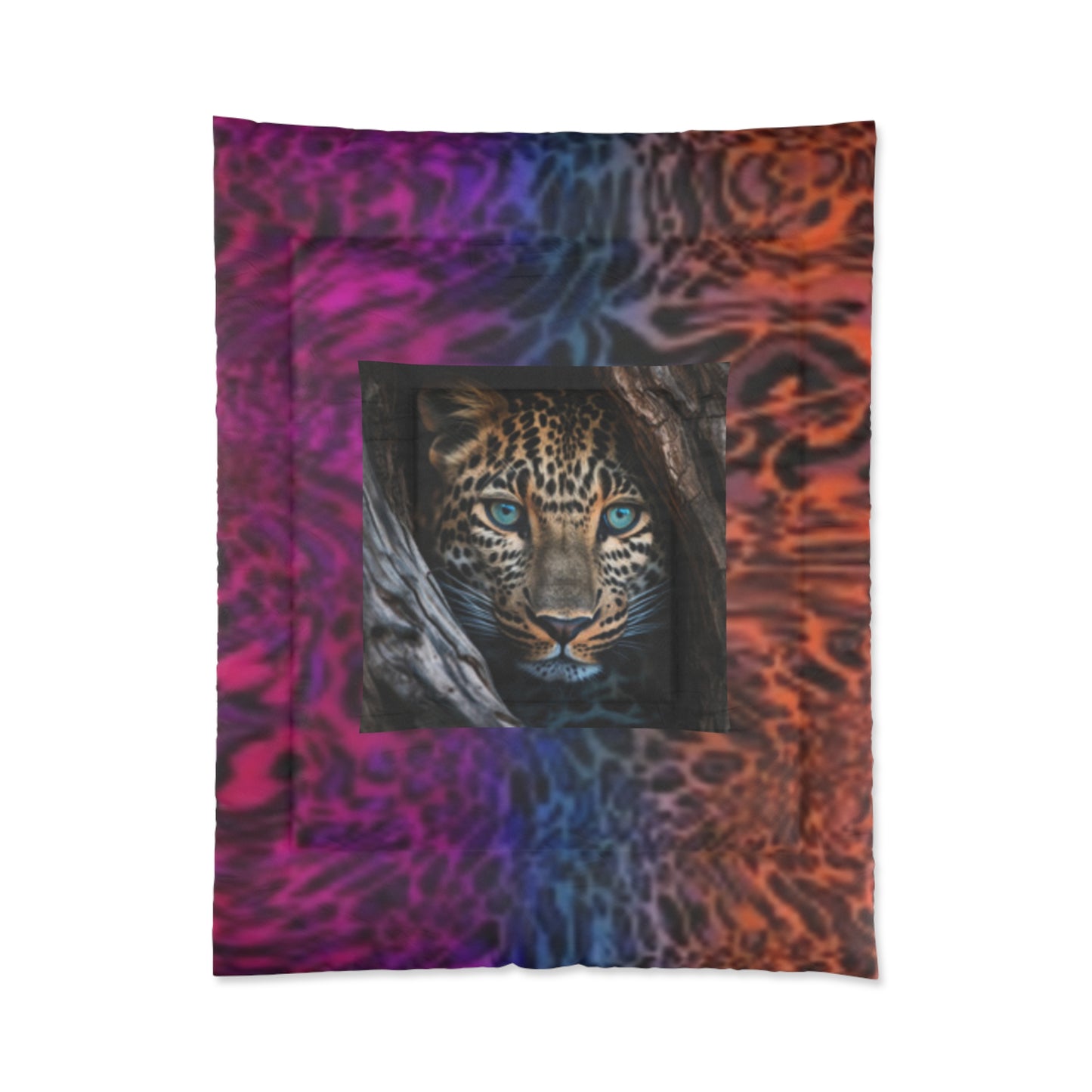 Vibrant Leopard & Animal Print Comforter - Wild Cat Bedding, Animal Print Throw, Bohemian Bedroom Decor, Unique Gift for Animal Lovers