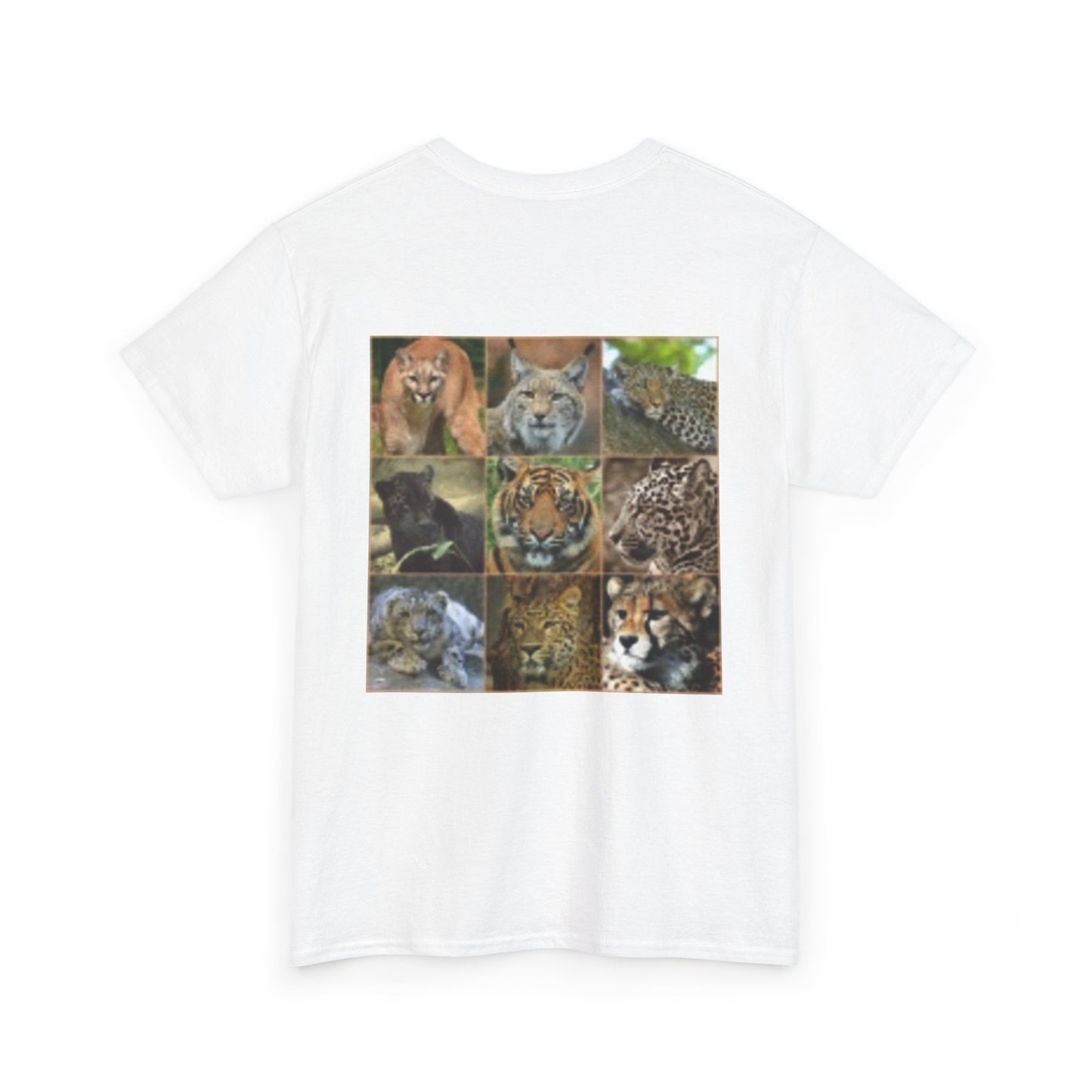 Camiseta unisex de algodón grueso para amantes de la vida silvestre - Diseño de leopardo feroz 