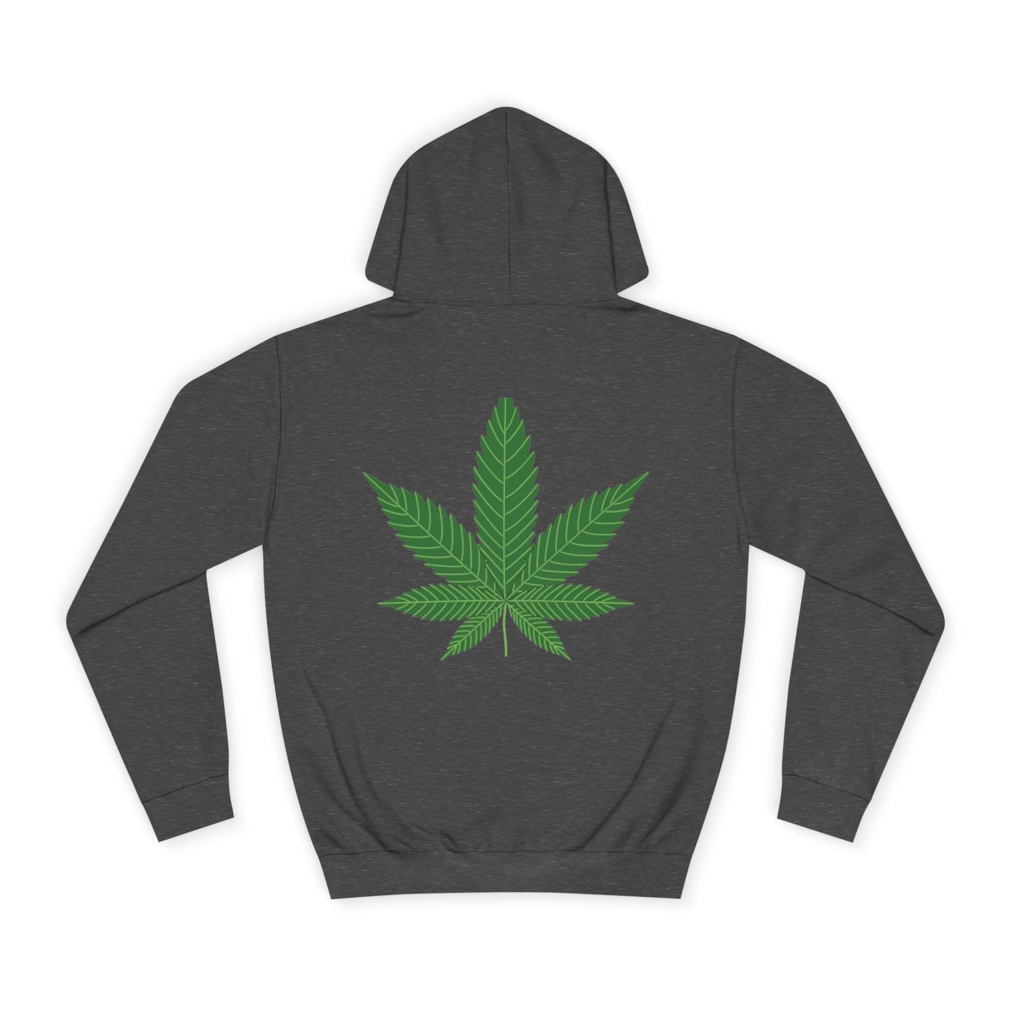 Unisex College Hoodie with Marijuana Leaf, Perfect for Casual Wear, College Dorms, Gifts, Festivals, Streetwear Essentials