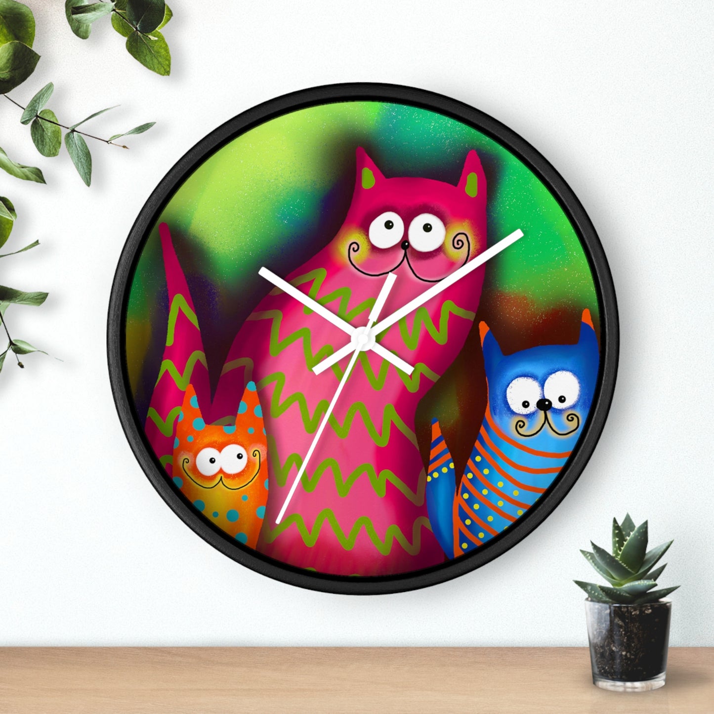 Wall clock Cat Lovers