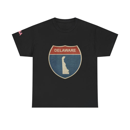Delaware Pride Unisex Heavy Cotton T-shirt - American Flag Fist Design