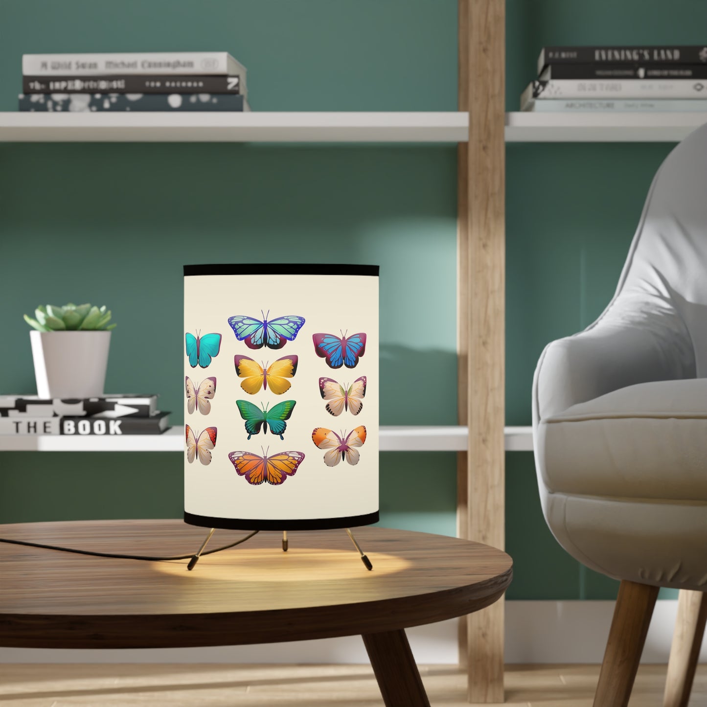 Tripod Lamp Butterflies
