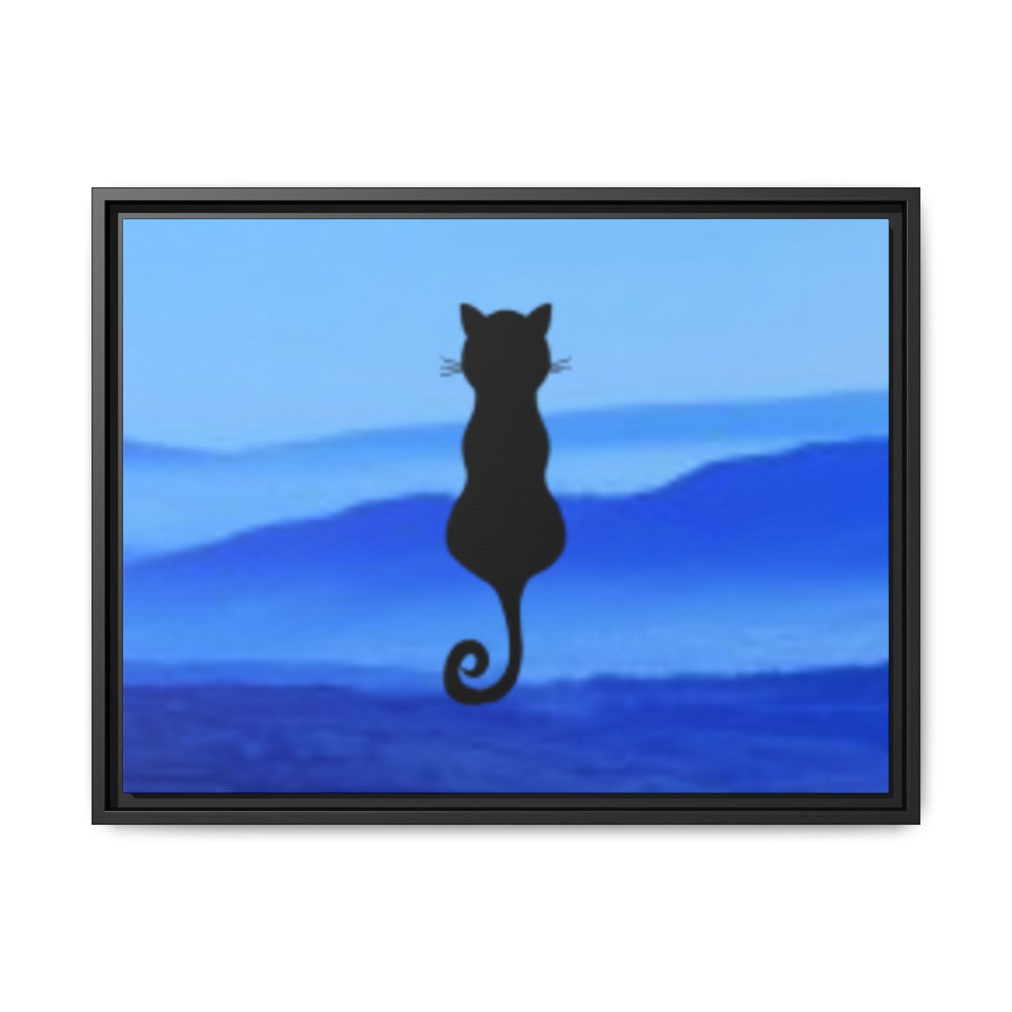 Framed Cat Silhouette Art Print, Wall Decor, Cat Lover Gift, Home Office Art, Pet Memorial
