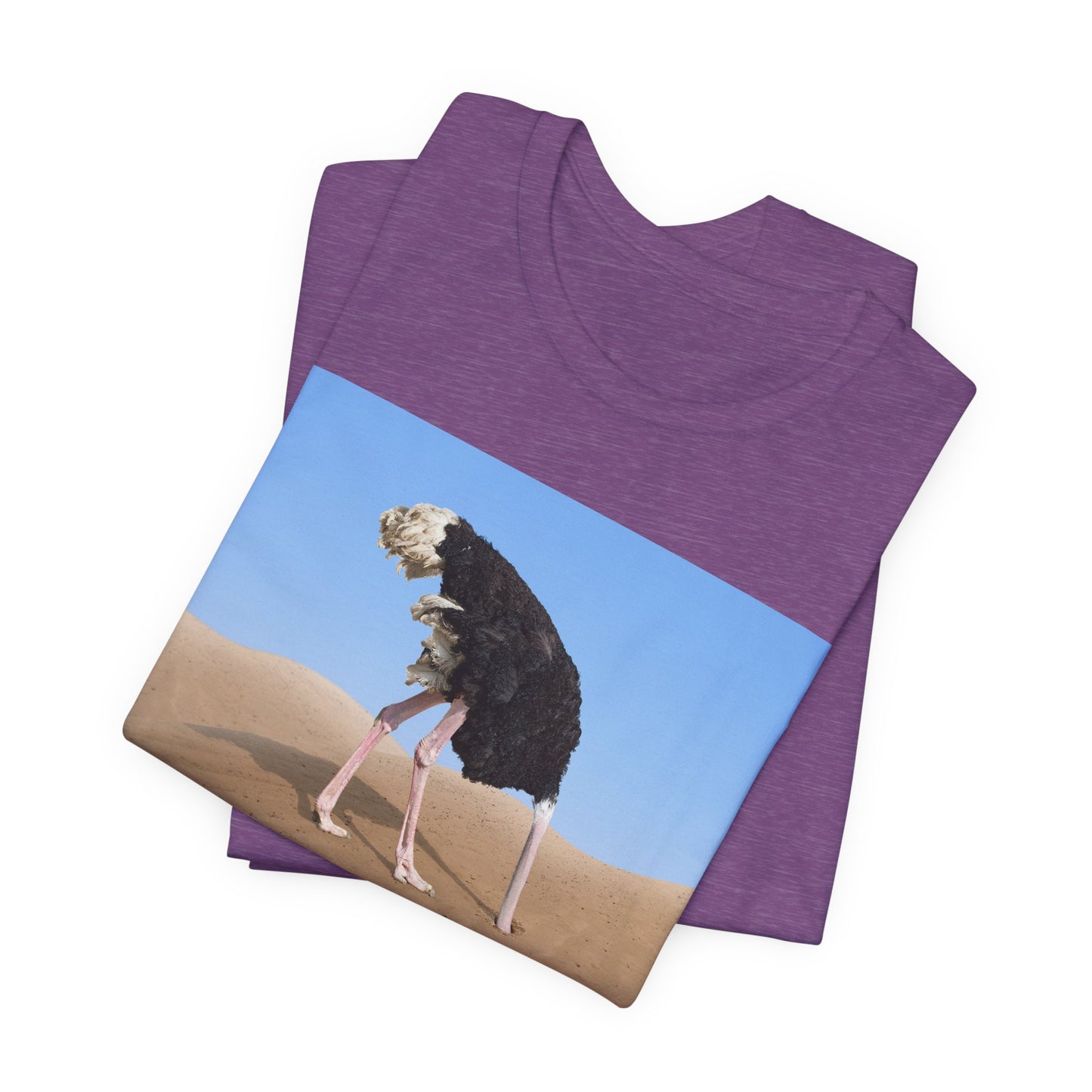 Camiseta avestruz no, no escucho