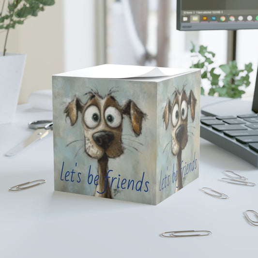 Whimsical Dog Note Cube - Cute Dog Design, Perfect for Gifts, Home Decor, Office Stationery, Pet Lovers, Friendship