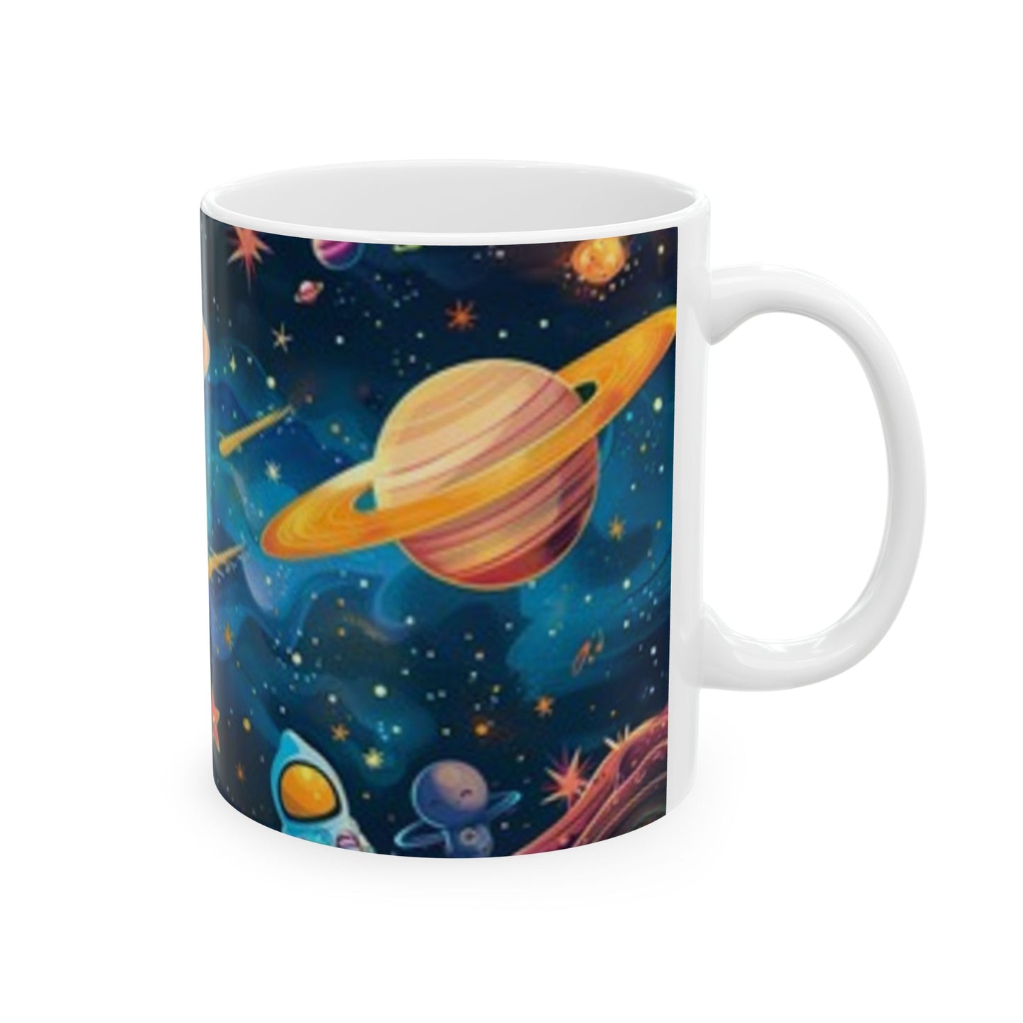 Taza de cerámica Sueños Cósmicos (325 ml y 440 ml) - Taza de café con temática espacial para astrónomos y amantes de la ciencia 
