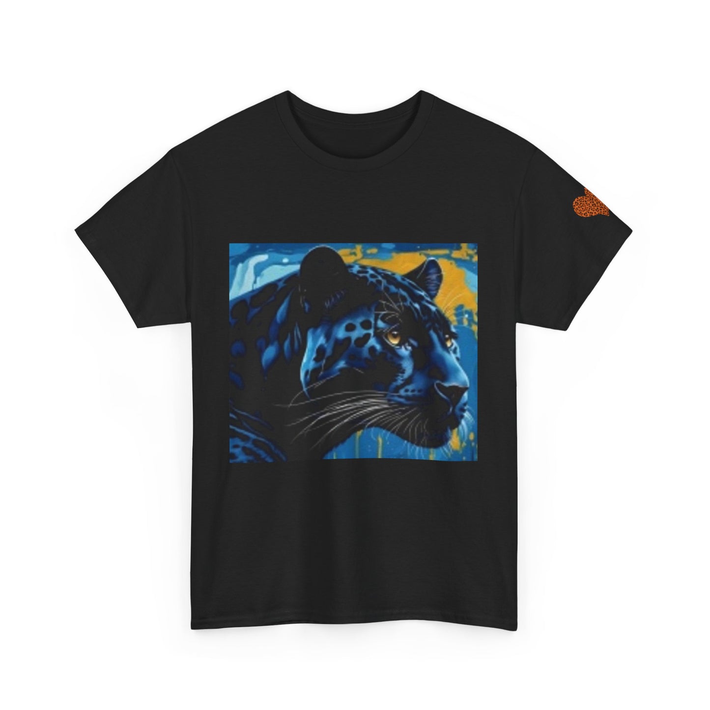 Bold Leopard Print Unisex Heavy Cotton Tee - Artistic Animal Graphic Shirt