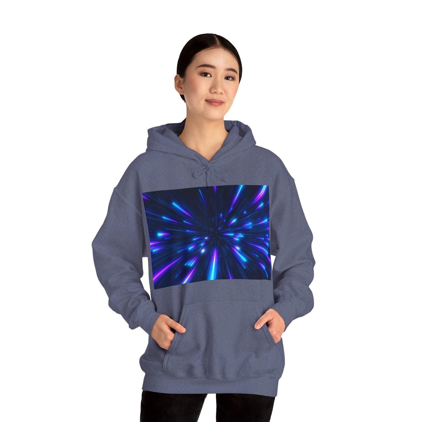 Sudadera con capucha azul