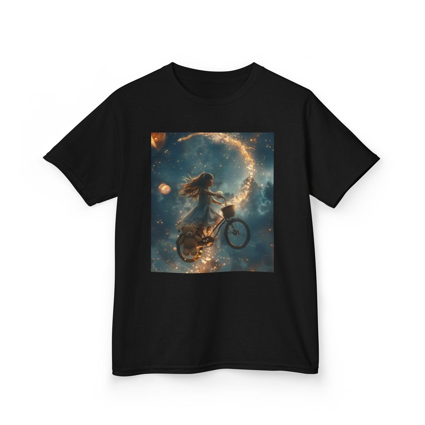 Cosmic Adventure Kids Tee - Space Biking Design