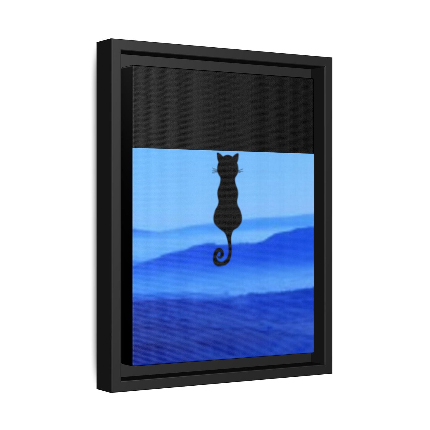 Framed Cat Silhouette Art Print, Wall Decor, Cat Lover Gift, Home Office Art, Pet Memorial