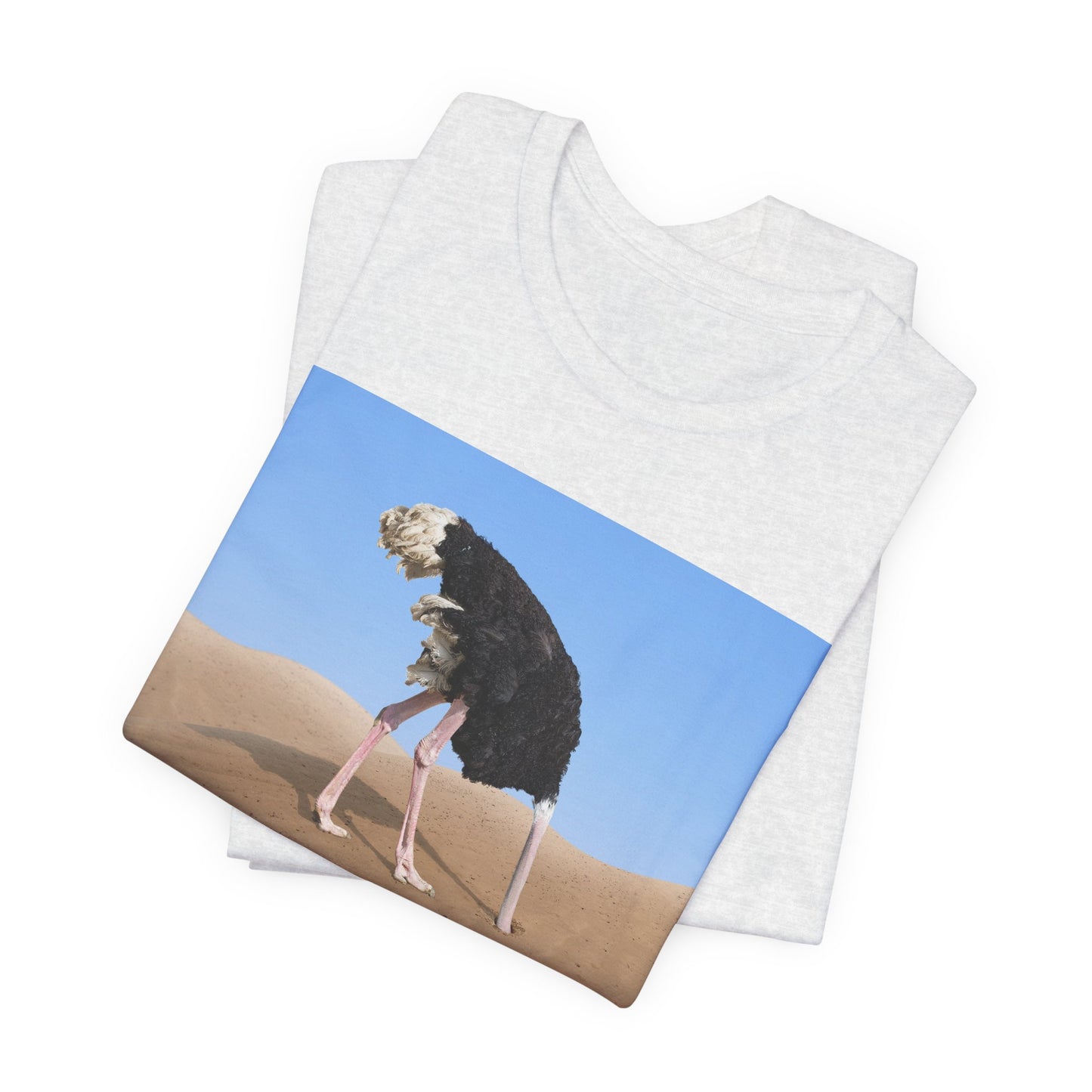 Camiseta avestruz no, no escucho