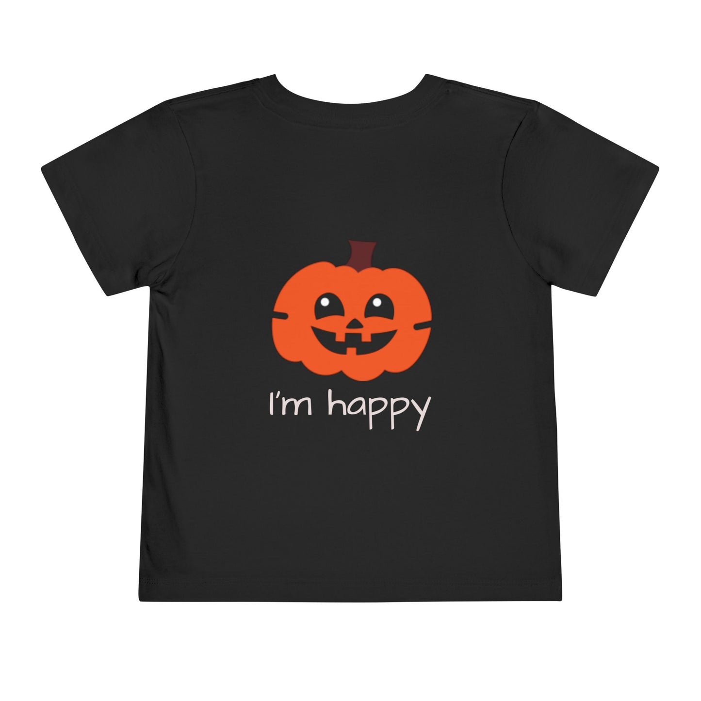 Colorful Pumpkin I'm happy Toddler Short Sleeve T-shirt Fun T-shirt for Halloween!