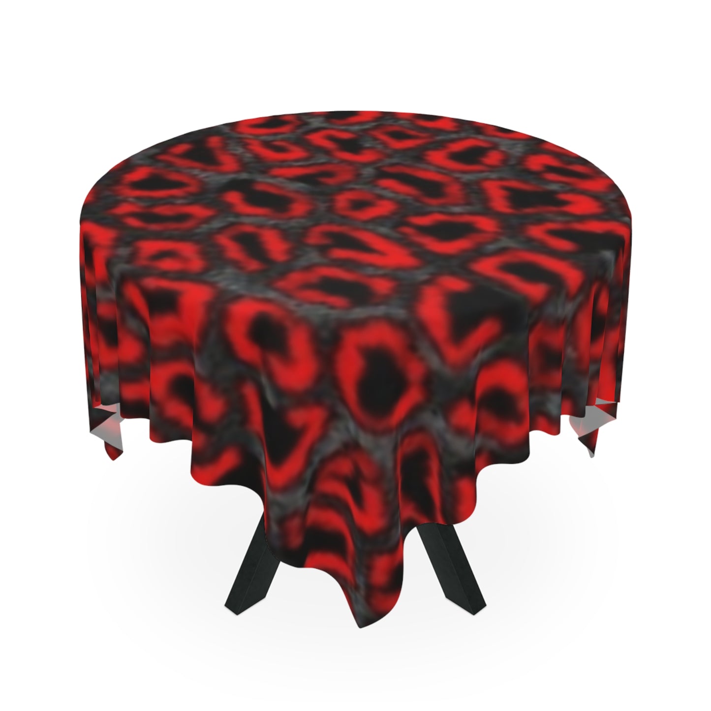 Bold Red Leopard Print Tablecloth for Stylish Dining