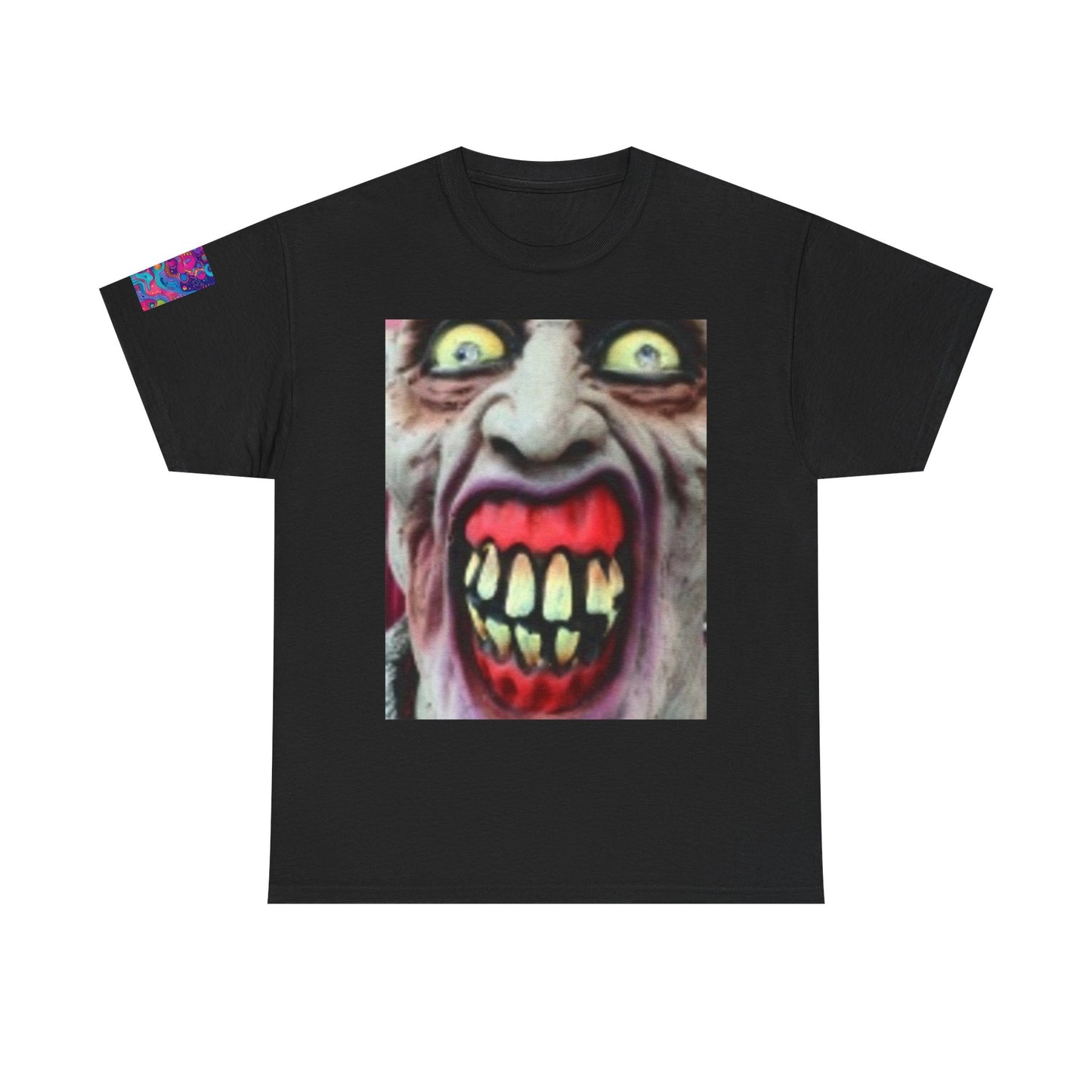 Scary Face Unisex Heavy Cotton T-shirt Adults Only Halloween Humongous Scary