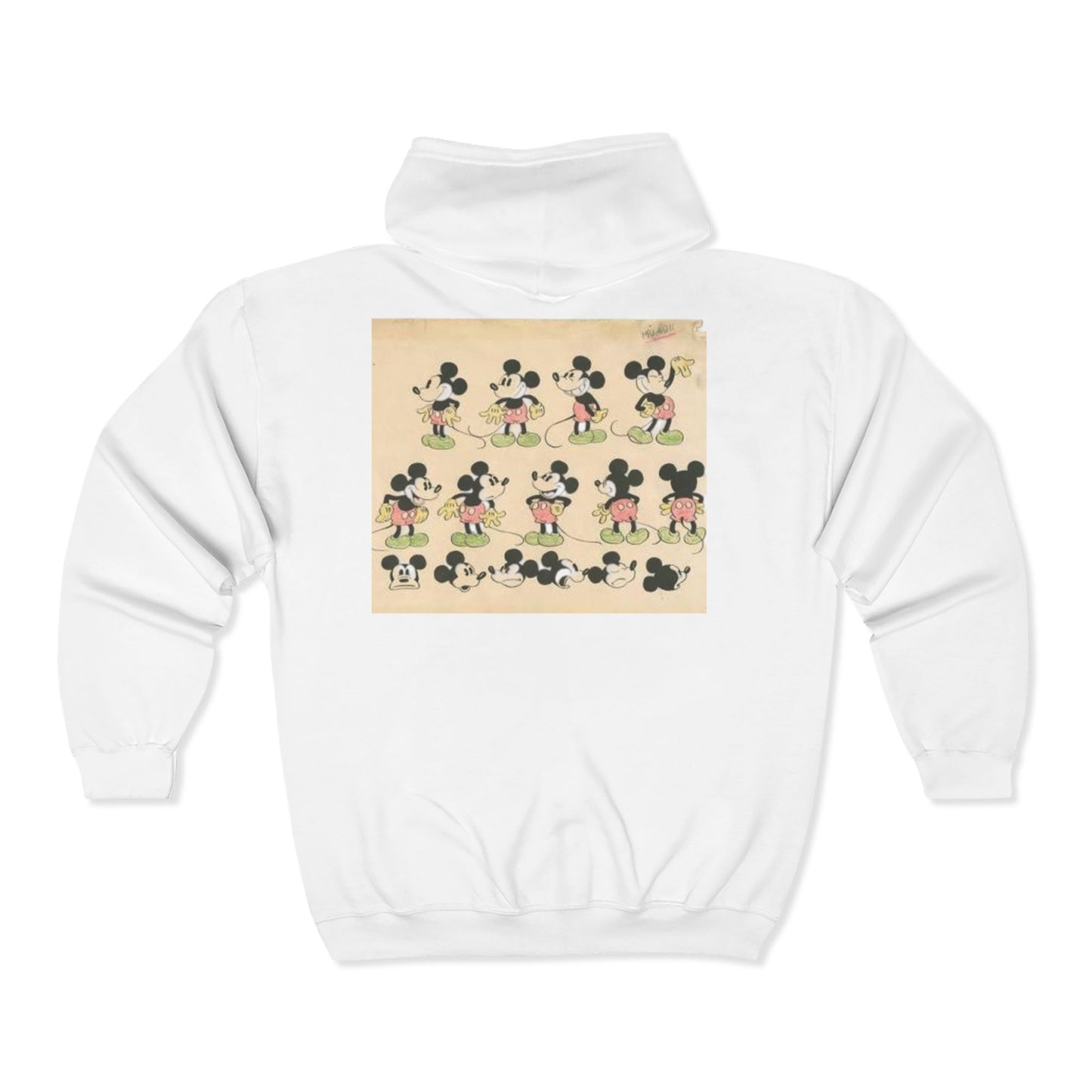 Vintage Mickey Mouse Full Zip Hooded Sweatshirt