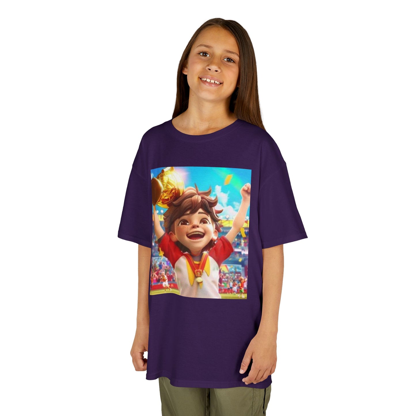 Camiseta Infantil Niño Ganó Trofeo ¡Muy Feliz!