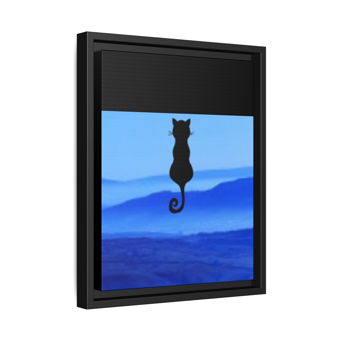 Framed Cat Silhouette Art Print, Wall Decor, Cat Lover Gift, Home Office Art, Pet Memorial