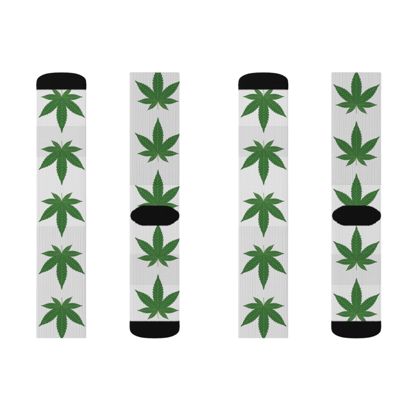 Chaussettes tendance à motif feuille de cannabis | Chaussures confortables à sublimation pour le quotidien 