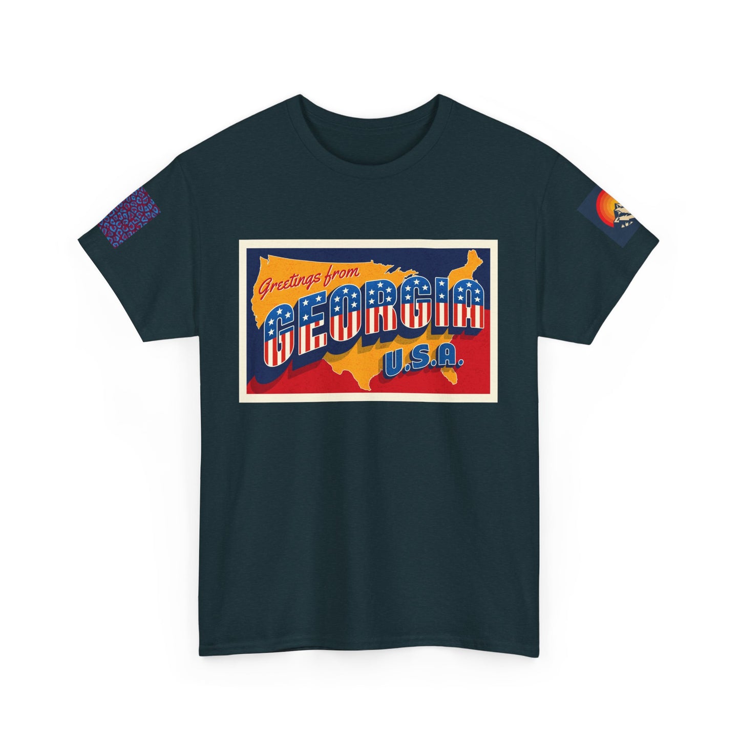 Vintage Georgia USA T-shirt - Unisex Heavy Cotton T-Shirt with Retro Design