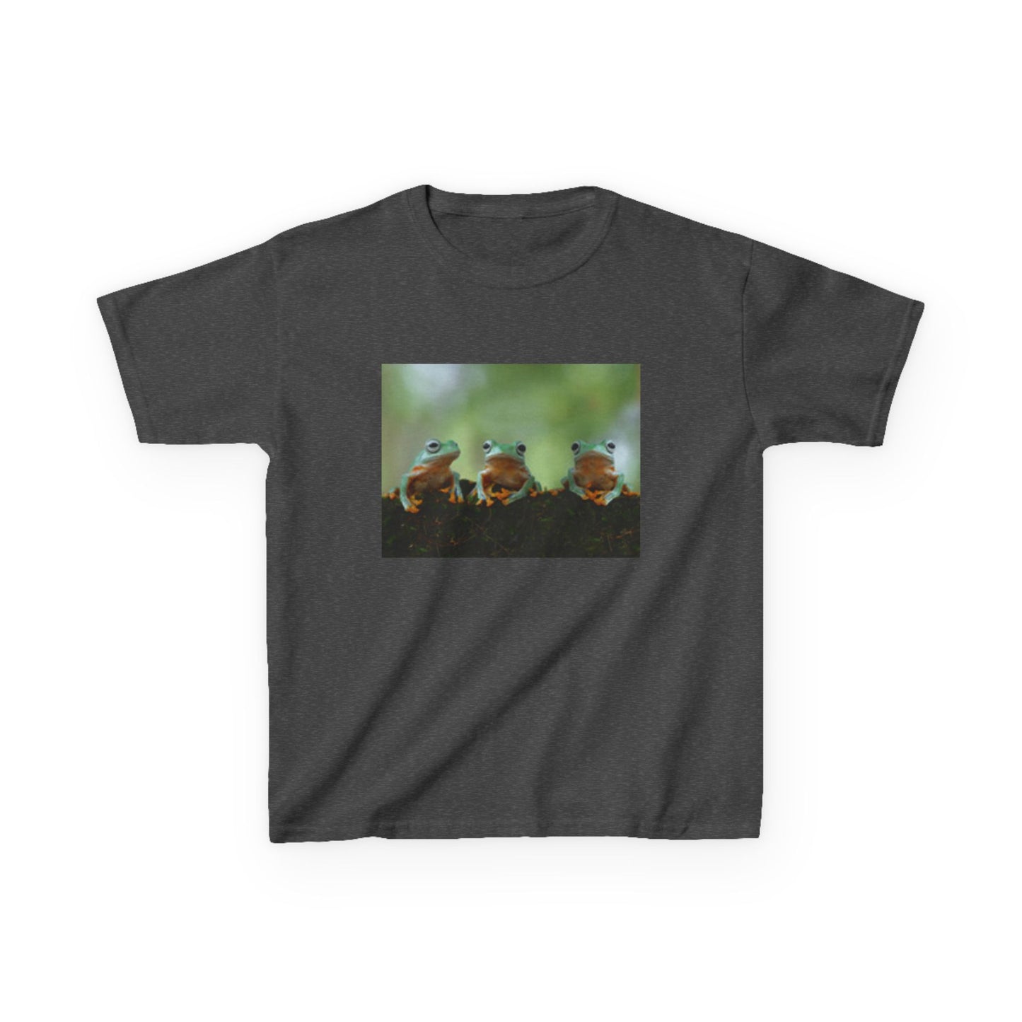 T-shirt en coton épais pour enfants « Grenouille ludique » – Motif nature mignon pour jeunes aventuriers
