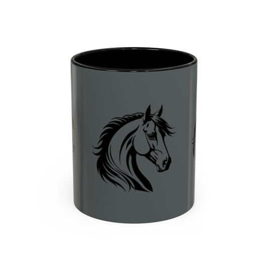 Majestic Horse Accent Coffee Mug - Perfect for Equestrians and Animal Lovers