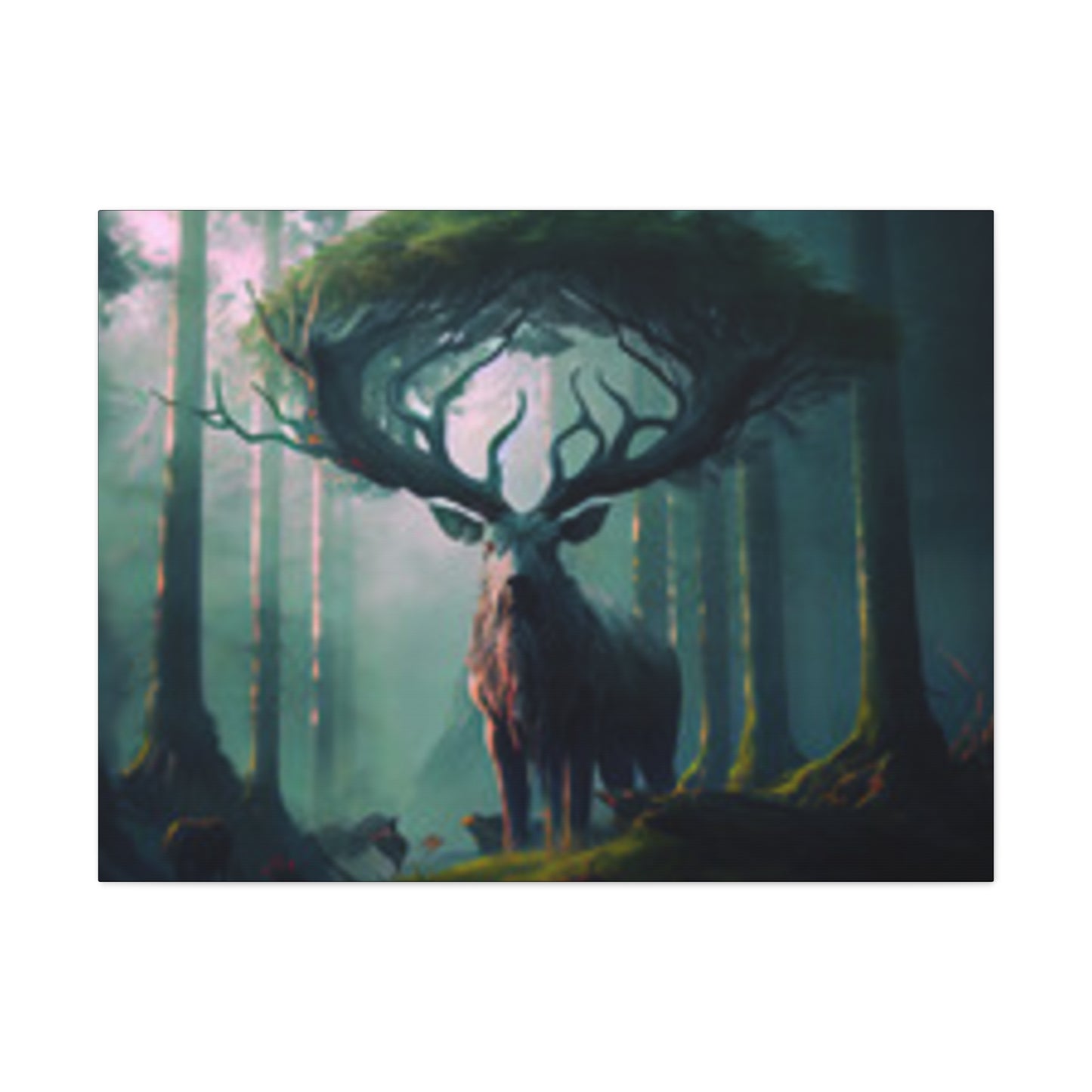 Canvas Gallery Wraps  Picture Deer Forest