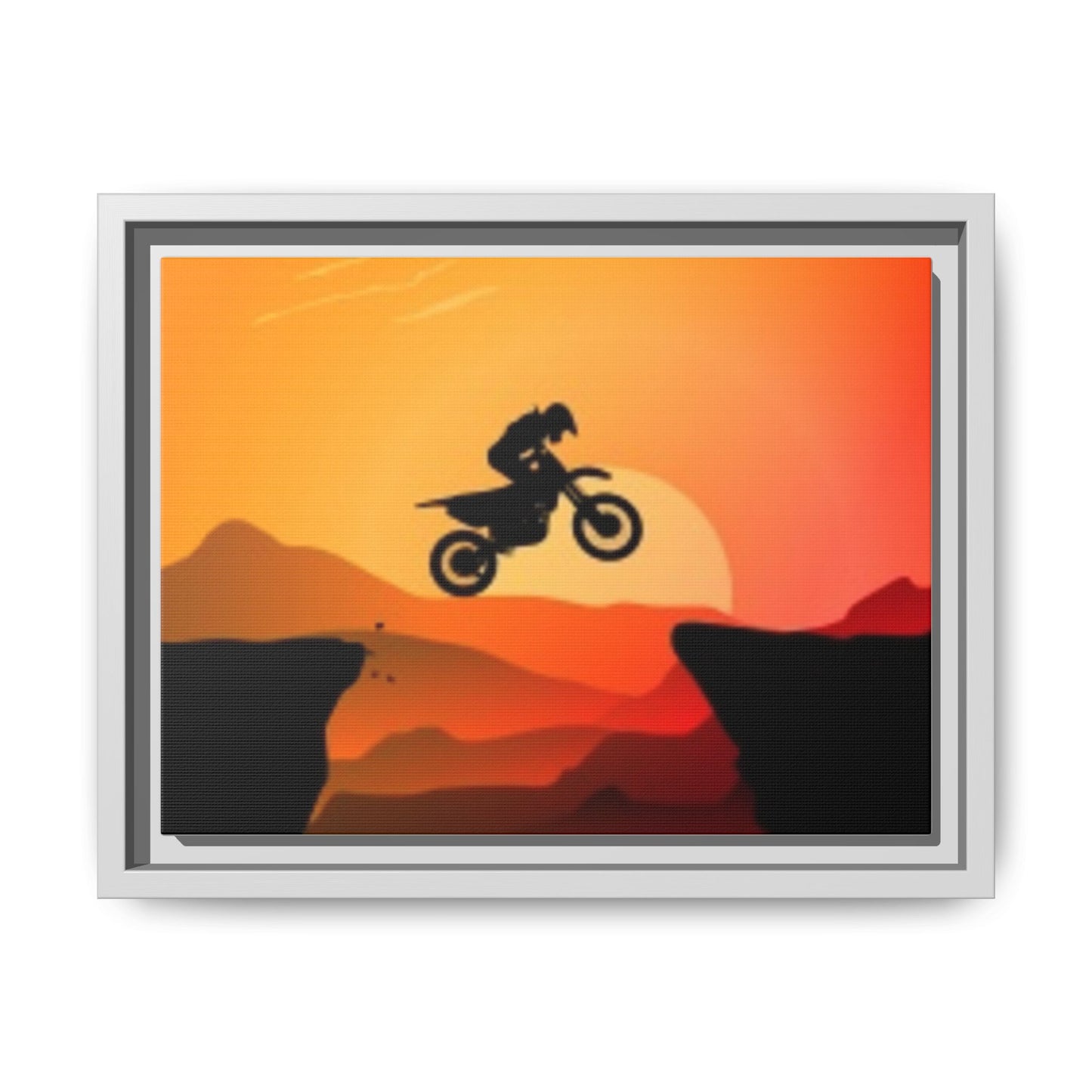 Mountain Biker Sunset Canvas Art, Motivational Wall Decor, Framed Bicycle Print, Adventure Lover Gift, Home Office Artwork, Sports [...]