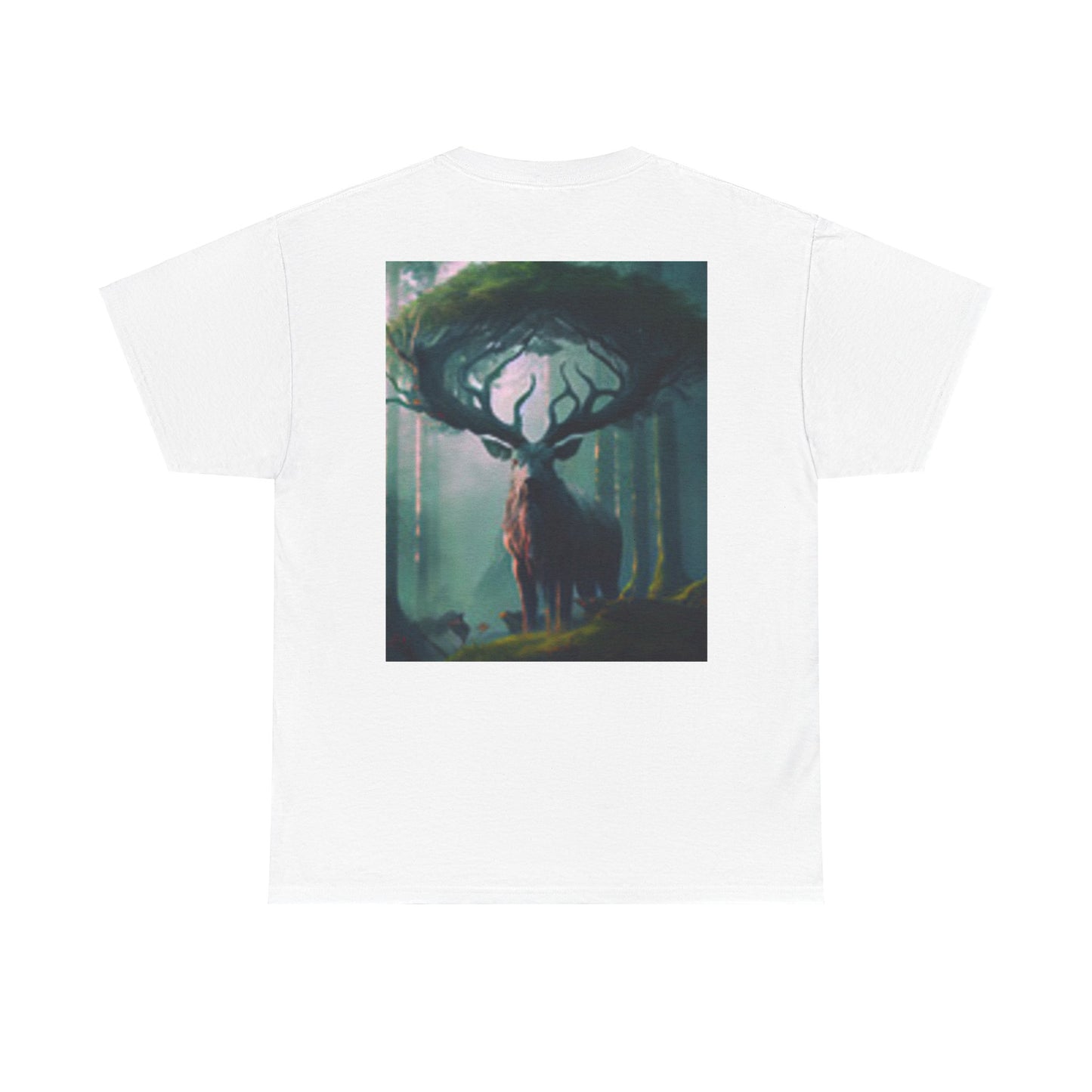 T-shirt unisexe en coton épais Deer Forest