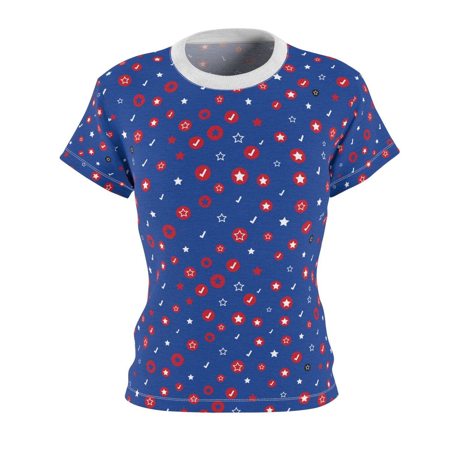 Camiseta de mujer cortada y cosida (AOP) 