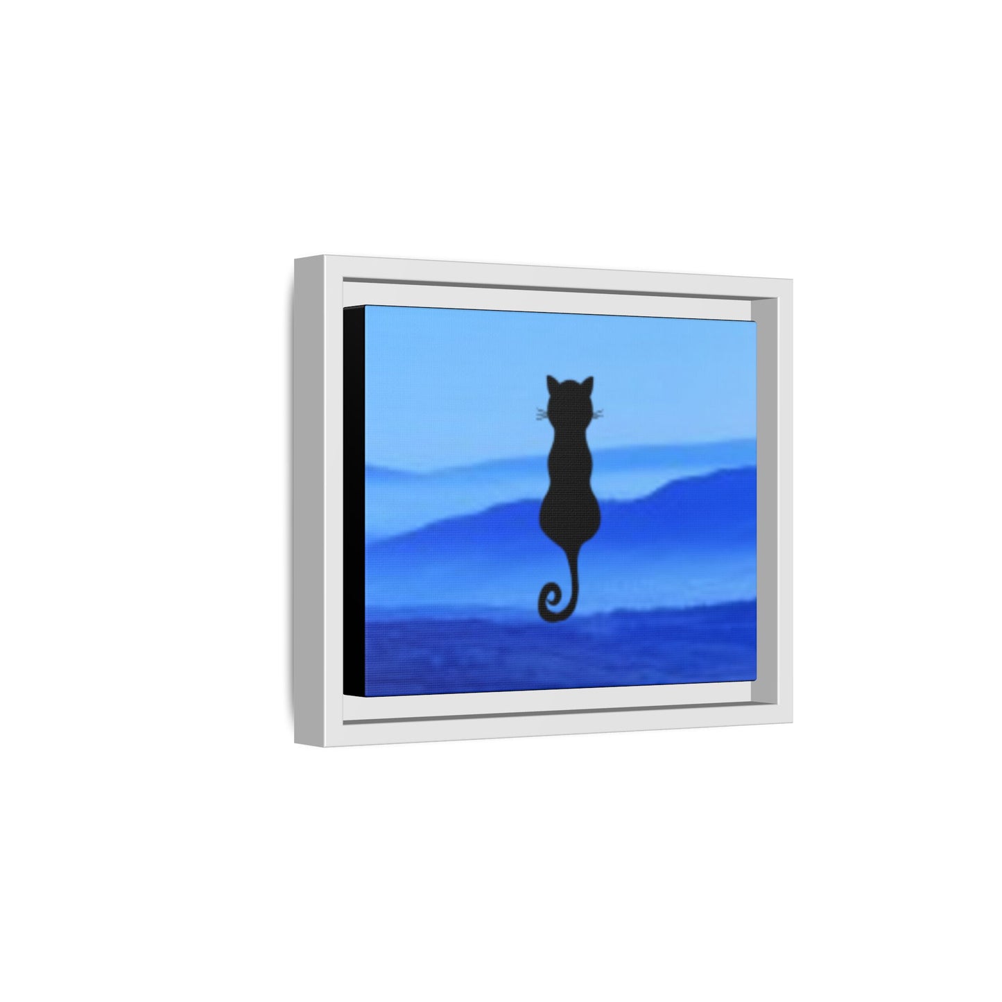 Framed Cat Silhouette Art Print, Wall Decor, Cat Lover Gift, Home Office Art, Pet Memorial