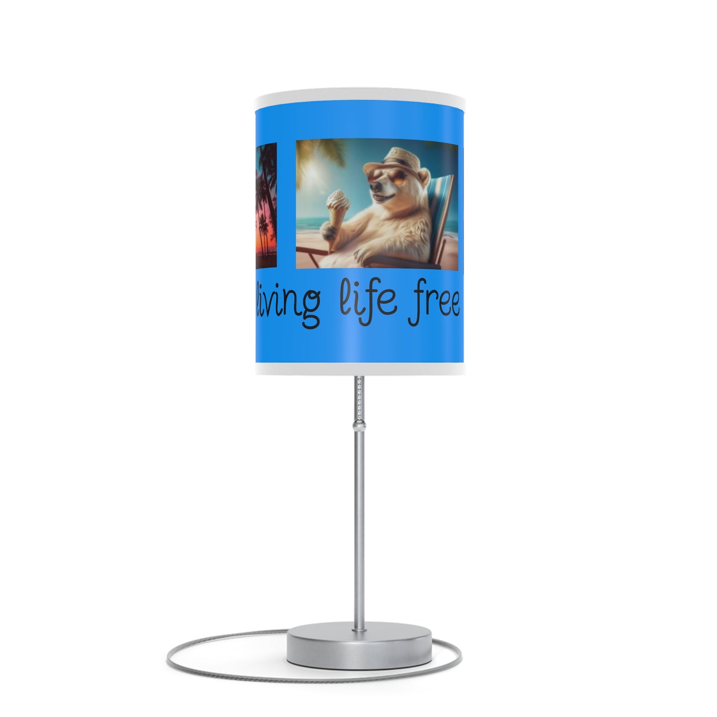 Vibrant Table Lamp, Beach Decor, Coastal Vibes, Living Room Lighting, Gift for Beach Lovers, Relaxing Home Accent