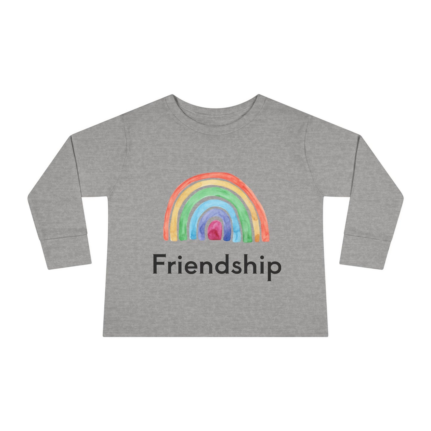 Rainbow ‘Friendship’ Patriotic Cat Toddler Long Sleeve T-shirt Fabulous Gift!