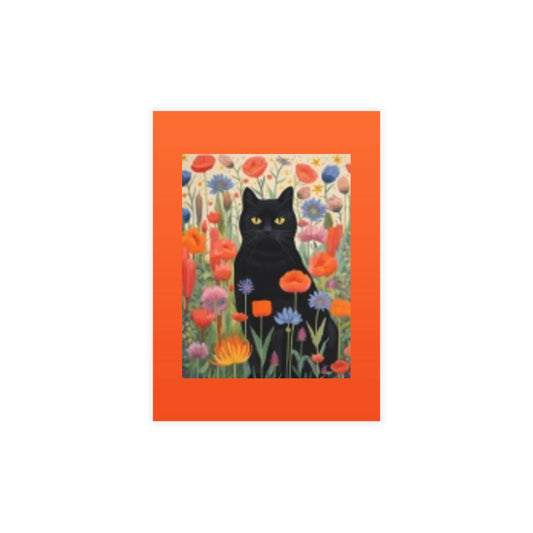 Vibrant Postcard Bundle - Cat & Wildflowers Designs with Envelopes