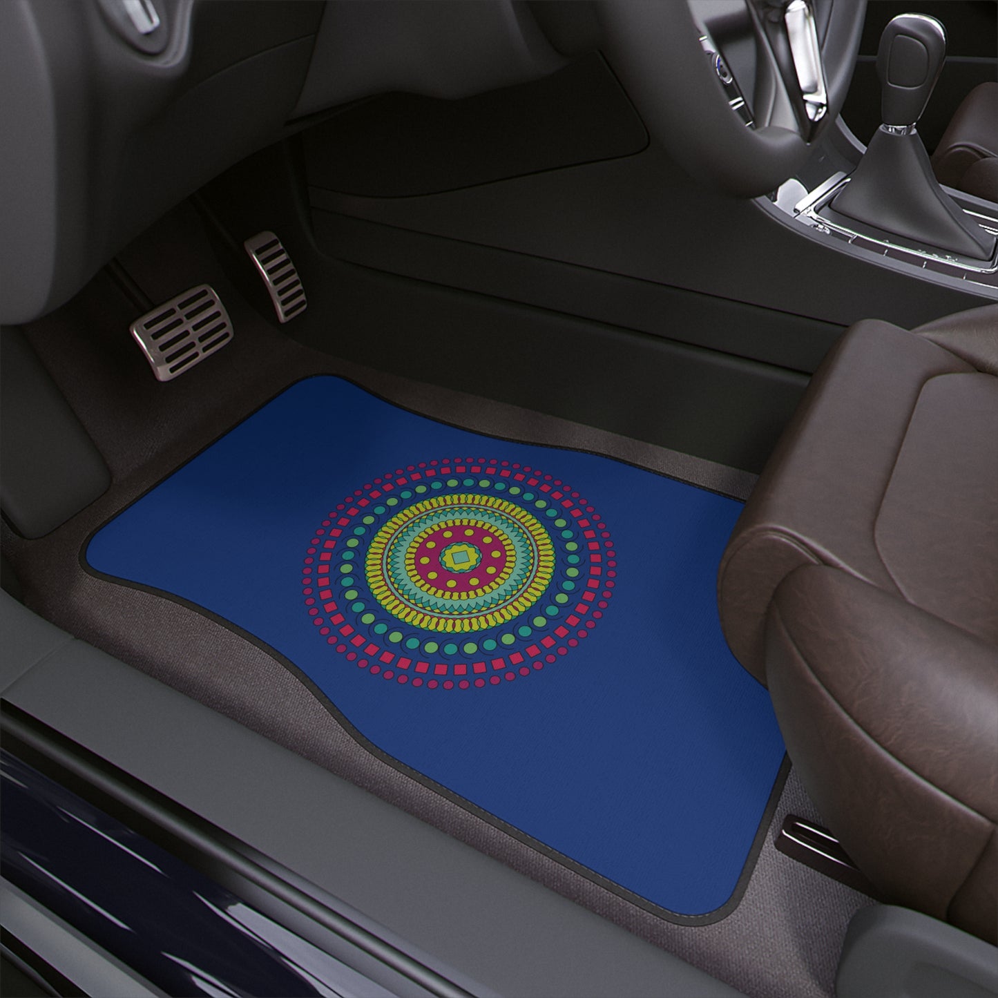 Tapis de sol pour voiture, motif mandala, 1 pièce