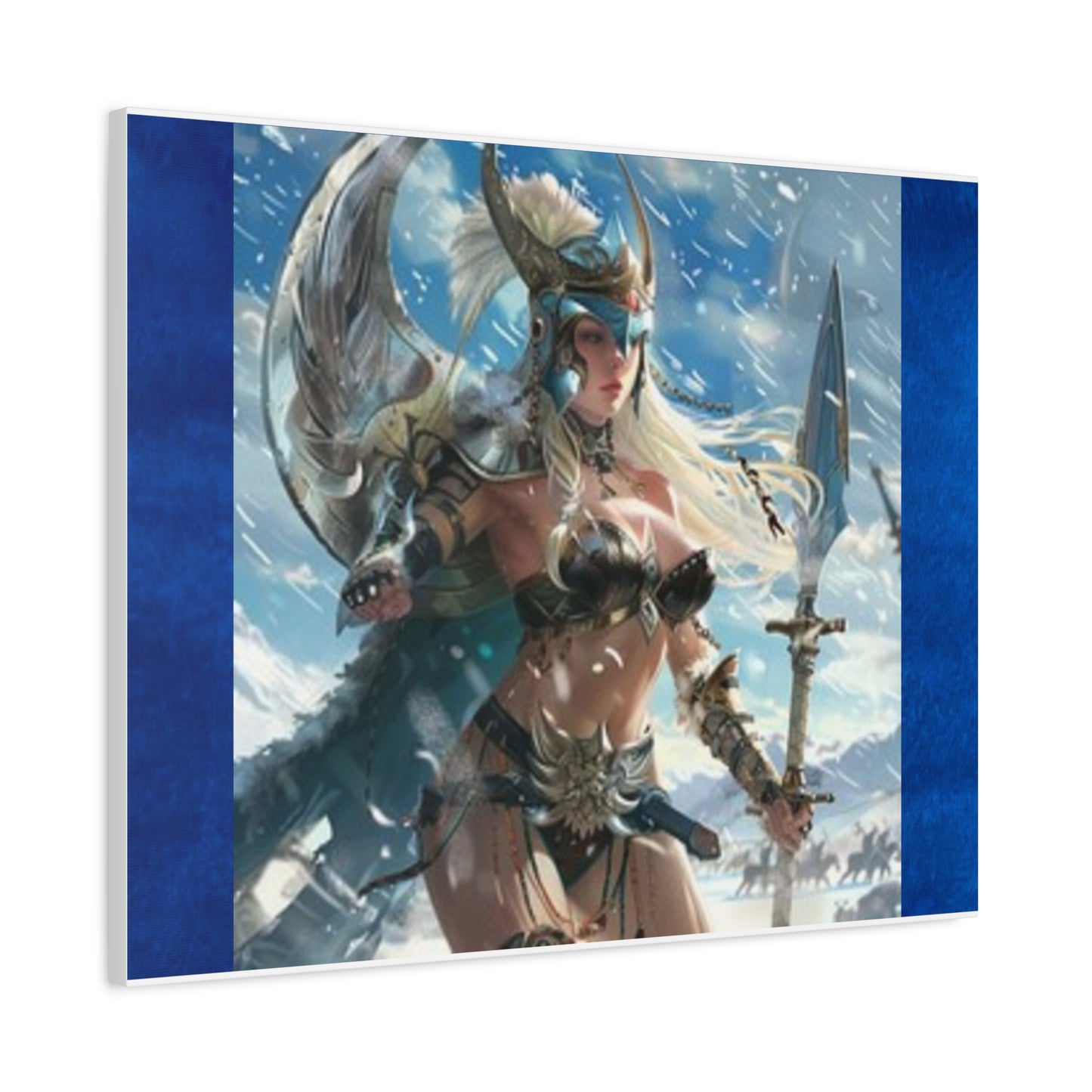 Fantasy Warrior Woman Canvas Art Print, Wall Decor for Gamers, Bold Room Aesthetic, Gift for Art Lovers, Home Office Decoration, Unique Wall Art