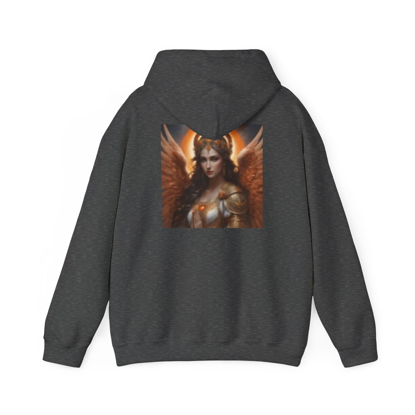 Sudadera unisex con capucha de mezcla pesada™ de fénix y ángel mítico - Moda de fantasía acogedora