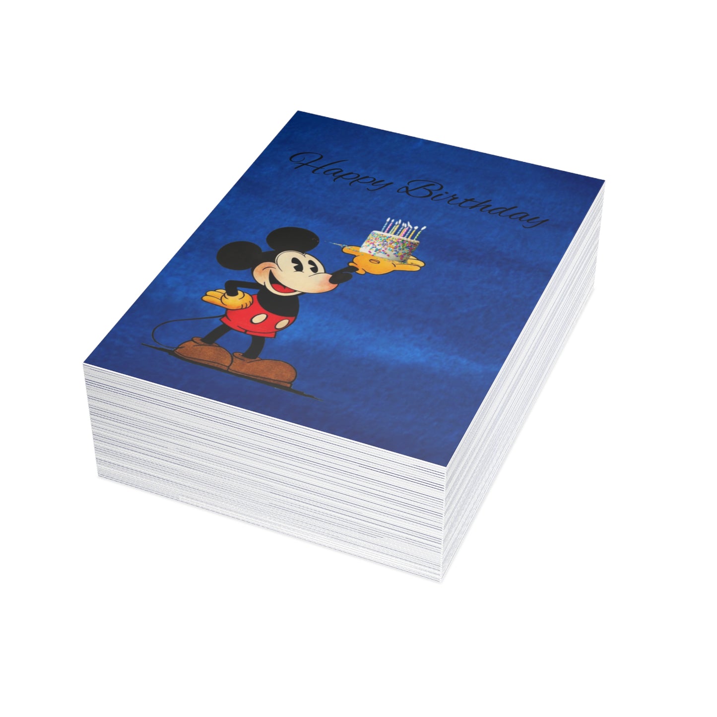 Mickey Mouse Birthday Postcard Bundles, Cute Greeting Cards Set, Envelopes Included, Celebrate Special Occasions, Kids Birthday Invitations