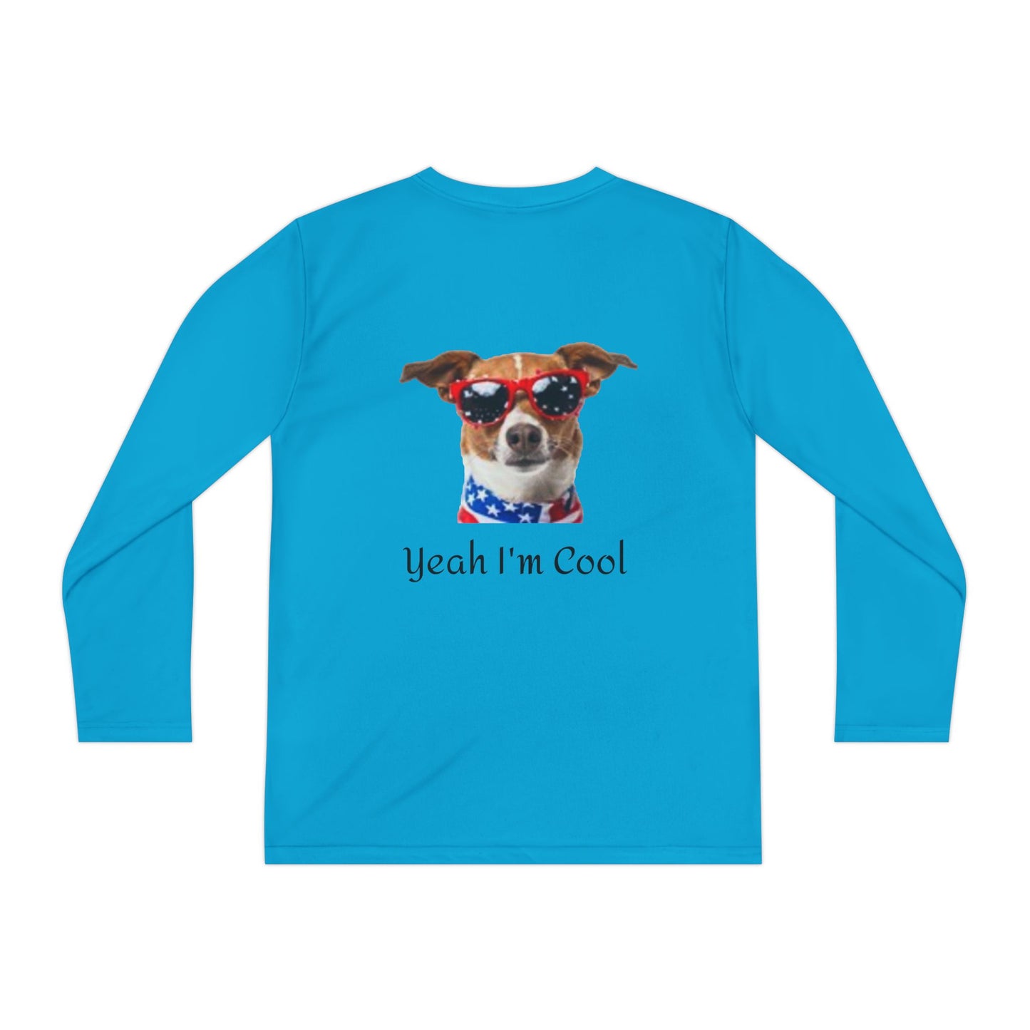 Youth Long Sleeve Tee - Patriotic Eagle & Fun Dog Design, USA Flag Apparel for Independence Day, Gifts for Kids, Casual Wear, Cool Tee