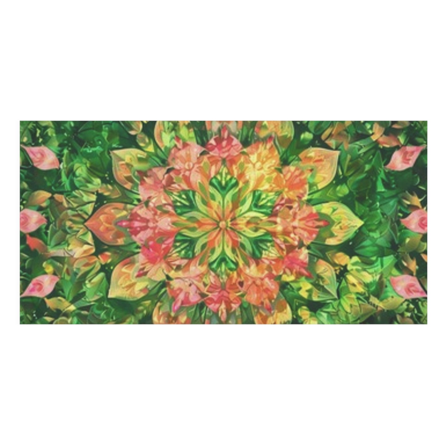 Vibrant Floral Mink-Cotton Towel, Beach Towel, Bath Towel, Gift for Her, Pool Accessory, Home Decor