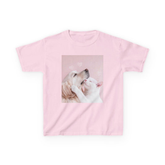 Cute Dog Love Kids Heavy Cotton Tee - Perfect Valentine’s or Everyday Wear!