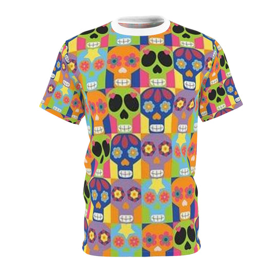 Vibrant Sugar Skull Unisex Tee - Perfect for Day of the Dead Celebrations!