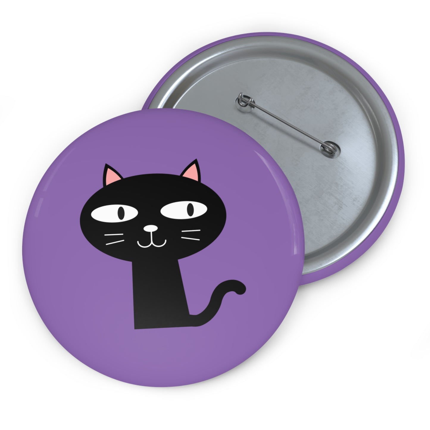 Botones de pin personalizados Gato negro
