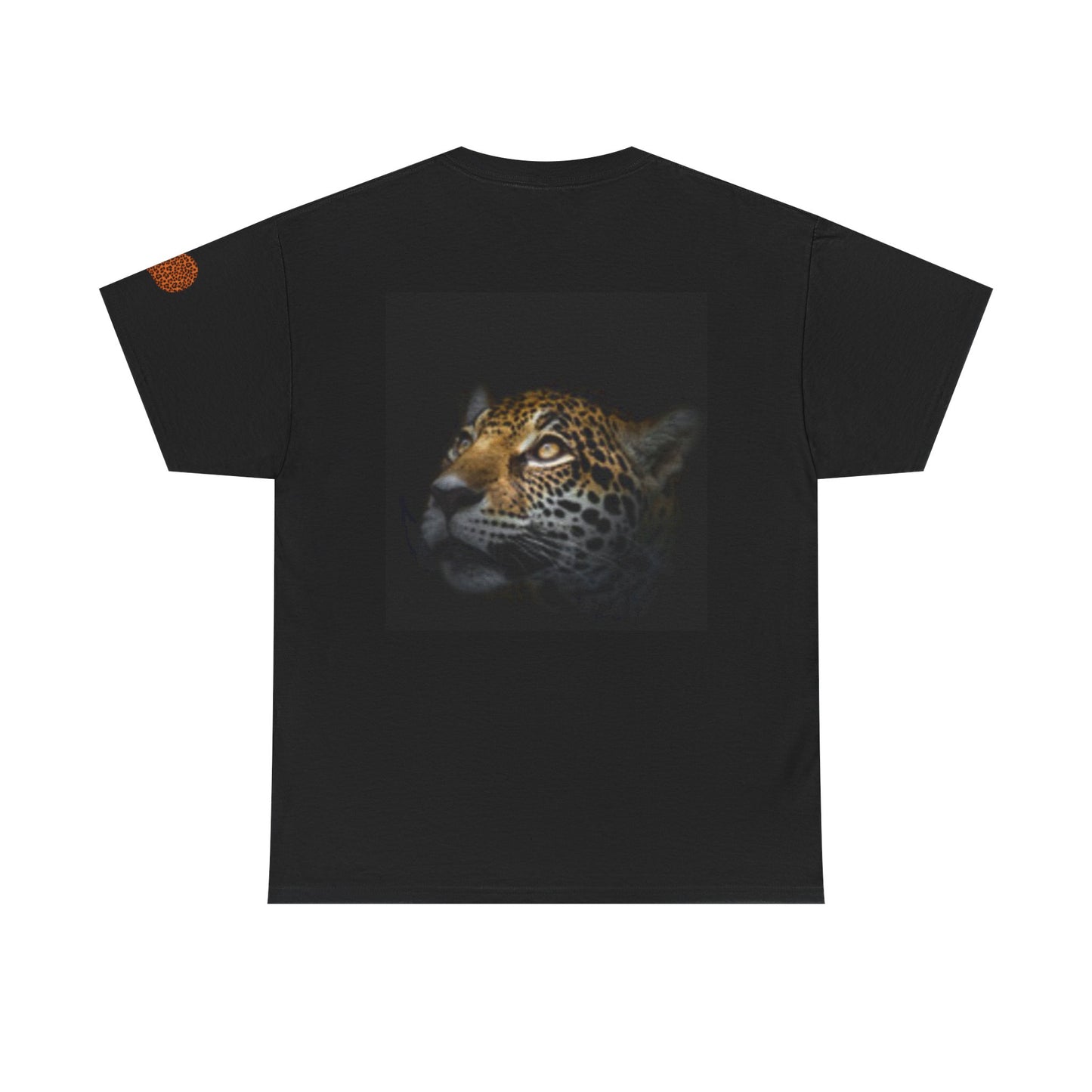 Camiseta unisex de algodón grueso con diseño de leopardo feroz, perfecta para amantes de la vida silvestre. 