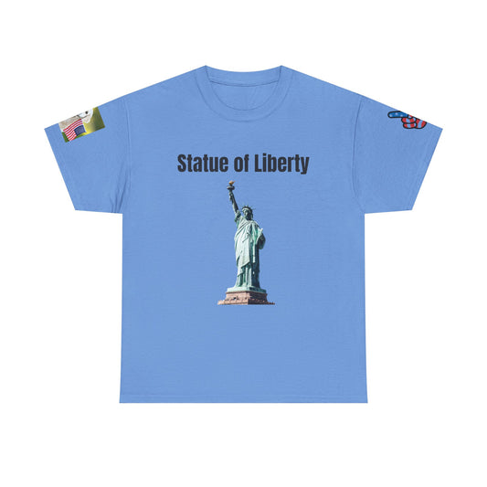 Statue of Liberty Cotton T-shirt | Unisex Independence Day Shirt, Patriotic Apparel, USA Graphic Tee, 4th of July T-Shirt, American Pride Top