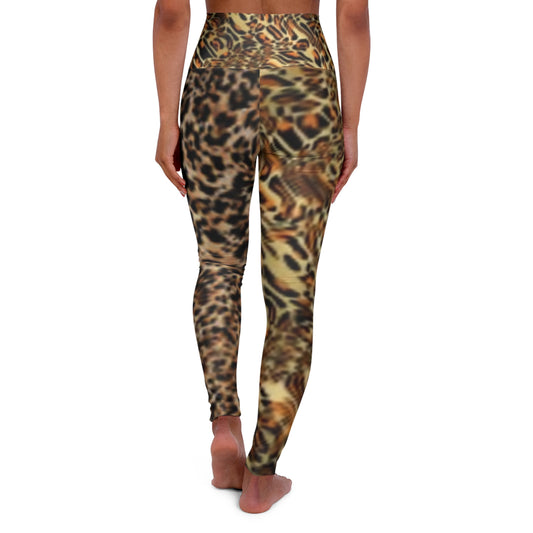 Wild Print High Waisted Yoga Leggings - Stylish Activewear for Fitness Enthusiasts