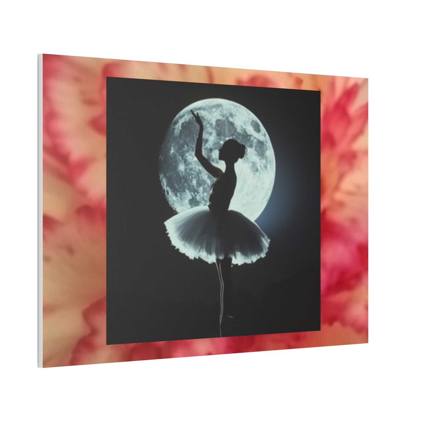 Ballet Moon Canvas Art Print, Ethereal Ballerina Decor, Perfect for Dance Studios, Home Decoration, Gift for Dancers, Wall Art