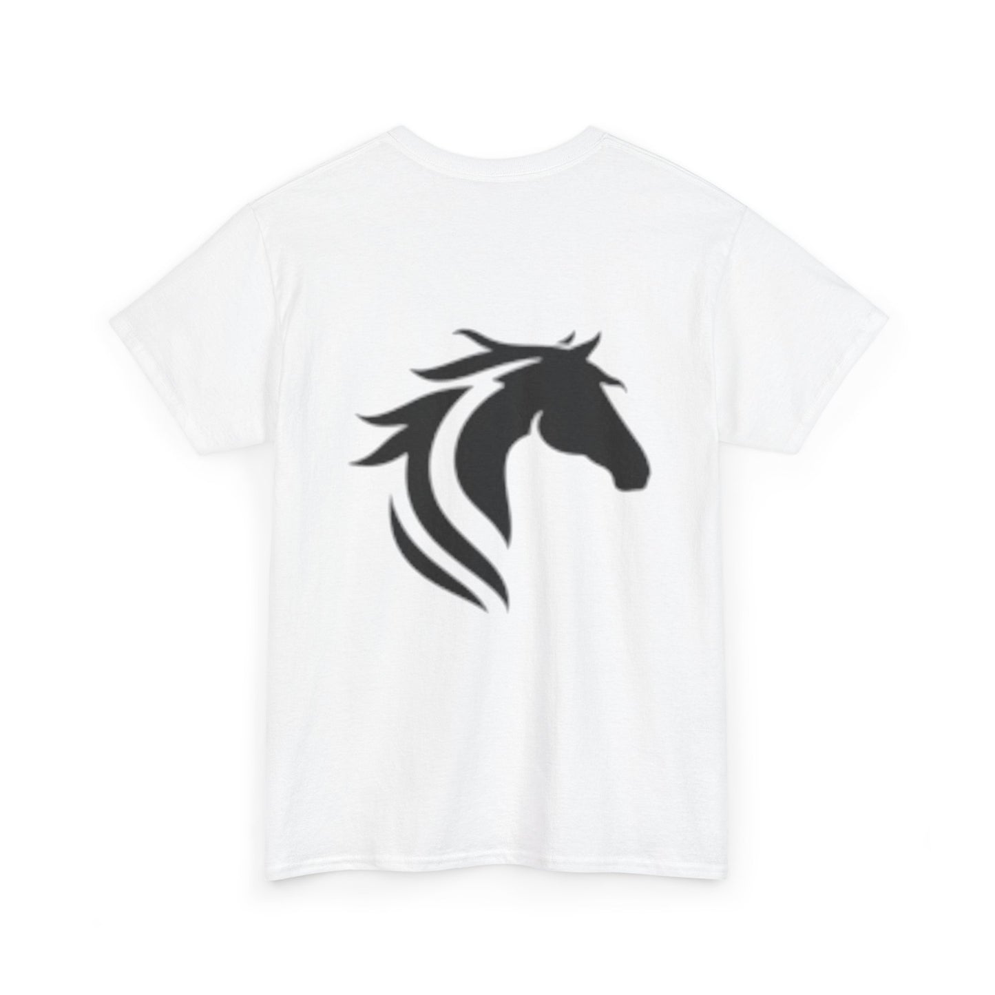 T-shirt unisexe en coton épais avec chevaux majestueux au galop – Parfait pour les amateurs d'équitation 
