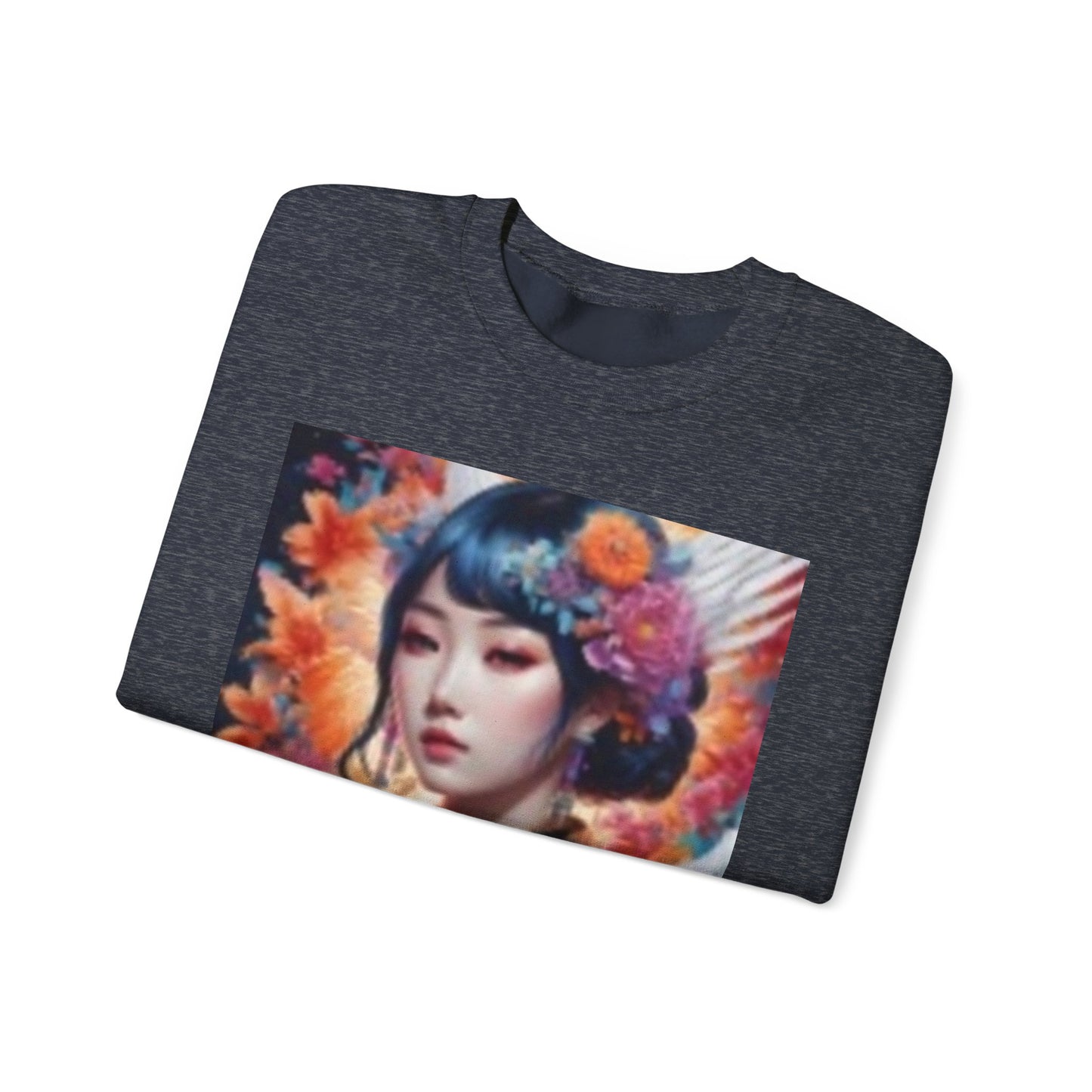 Sweat-shirt ras du cou unisexe artistique - Motifs floraux et naturels 
